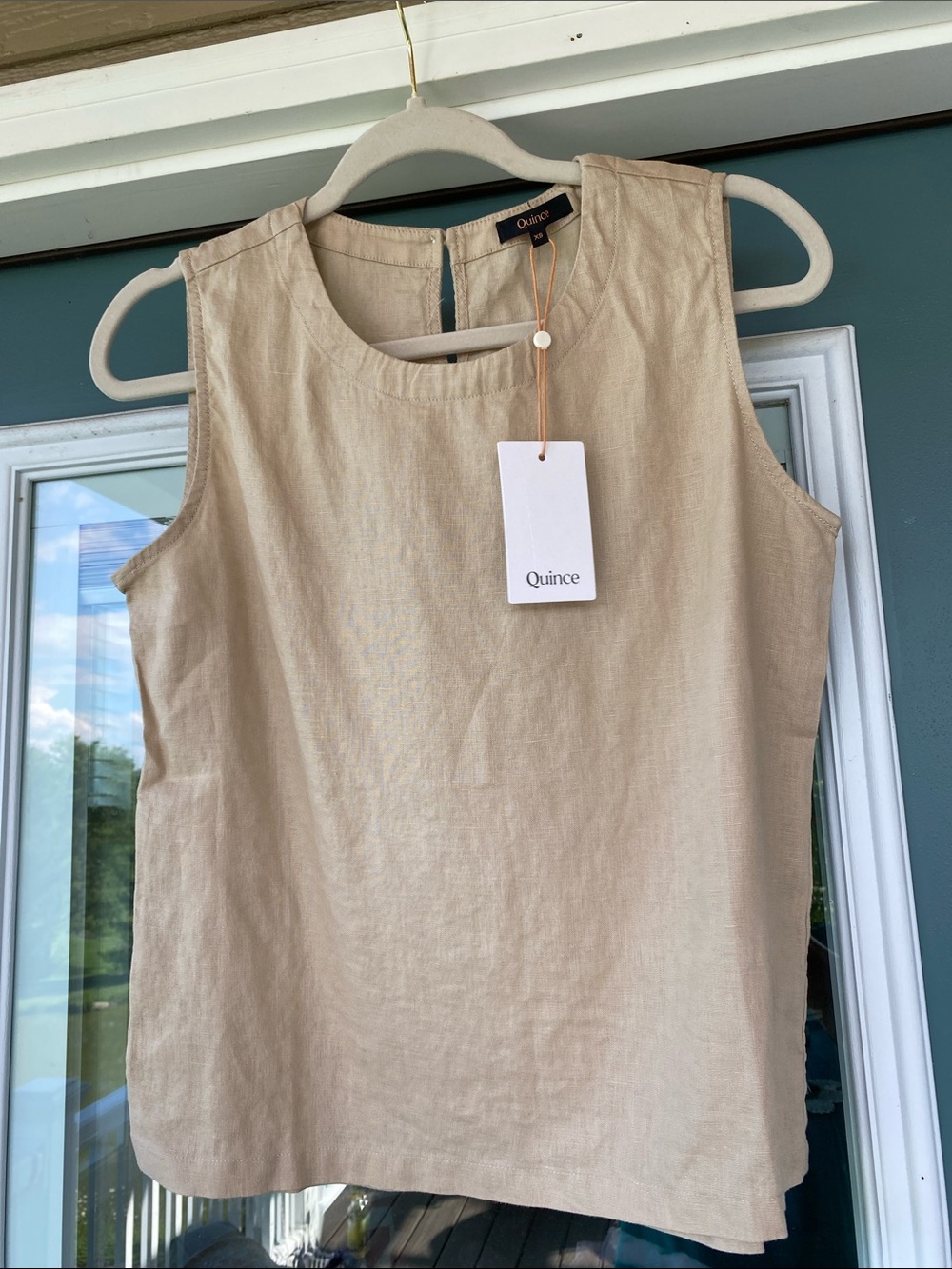 Quince European linen/driftwood Sleeveless Tank